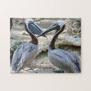 Par de Pelicans Jigsaw Quebra-cabeça
