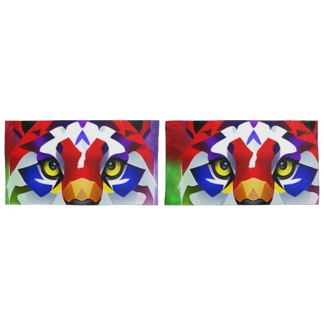 Par de travesseiros de Rei Alexander Cat (Frente - conjunto)