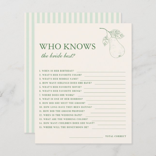 Par perfeito que conhece o melhor jogo da noiva (Frente/Verso)