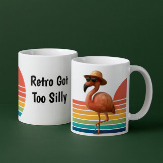 Par Retro Flamingo & Silly Vibes Duo de Canecas – 