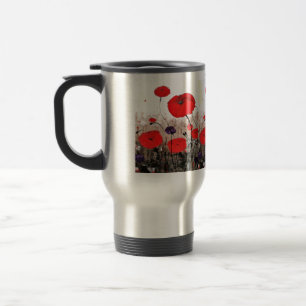 "Para" a caneca de viagem caída (design vermelho