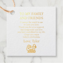 Para a classe de graduação da minha família e amig