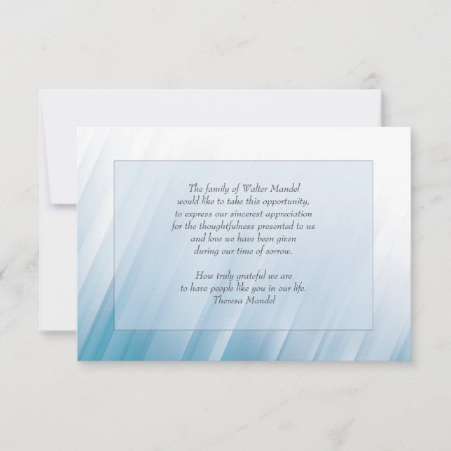 Para a Luz Cartão de Condolências 8,89cm x 12,7cm (Frente)