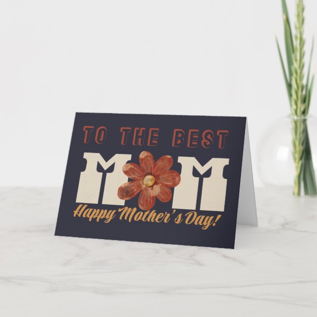 Para a Melhor Mãe, Cartão do Dia das Mães (Frente)
