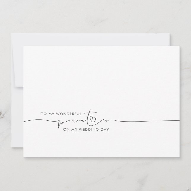 Para a mensagem de casamento da manhã de casamento (Frente)