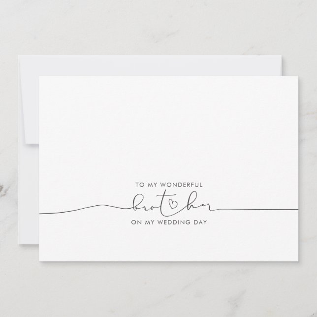 Para a mensagem do meu irmão de casamento da manhã (Frente)