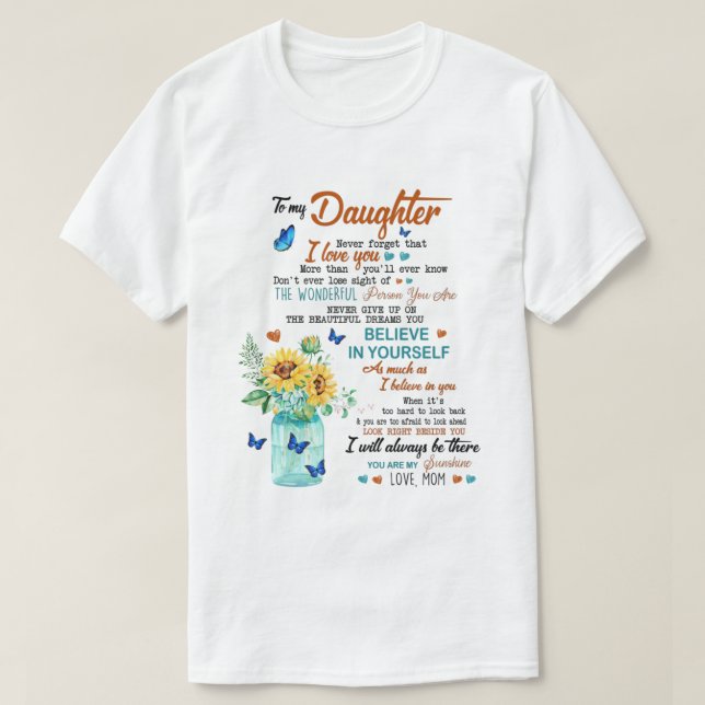 Para a minha filha nunca camisa (Frente do Design)