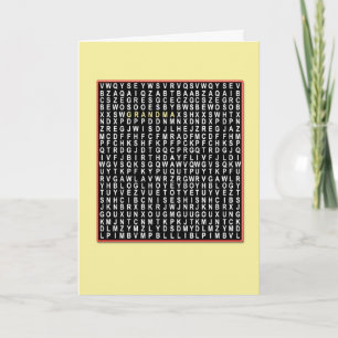 Para a vovó, cartão de aniversário do Wordsearc