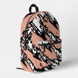 Para Almas Macias – Mochila Abstrata Bege Rosado