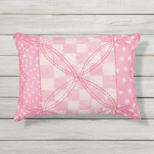 PARA AMBIENTES EXTERNOS ALMOFADA EXTERIOR COLCHA DE CORAÇÃO ROSA