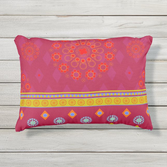 Para Ambientes Externos BOHO1 Mandala - Almofada de Exterior (Frente)