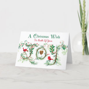 Para Ambos Feliz Natal, Joy, Cartão Acessível