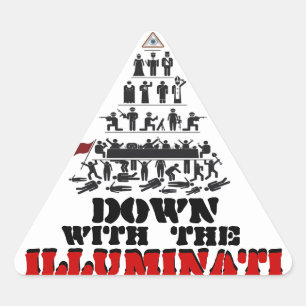 Para baixo com as etiquetas de Illuminati