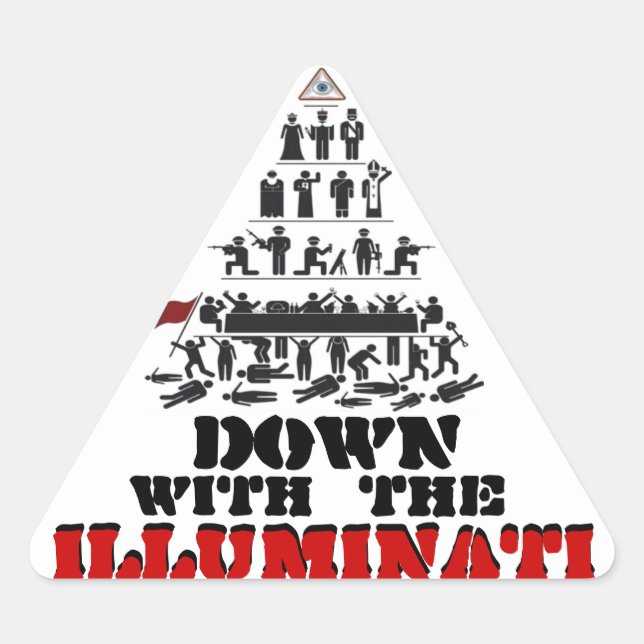 Para baixo com os adesivos Illuminati (Frente)