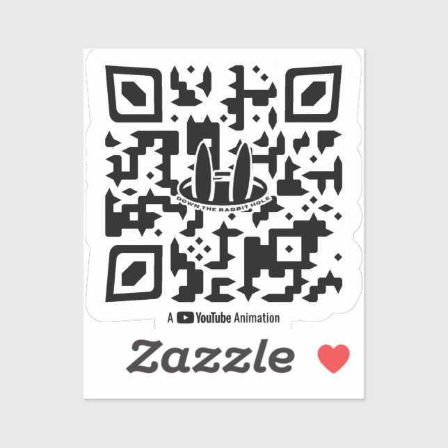 Para baixo do adesivo do buraco de coelho (Folha)