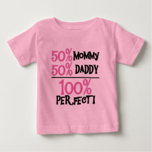 Para Bebê 100% perfeito - camiseta e presentes cor-de-rosa