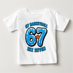 Para Bebê 67 Basquete Six Seven Sports Camiseta Meme