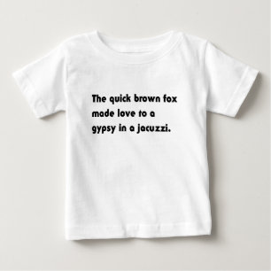 Para Bebê A Camiseta Pangrama do Raposo Marrom Rápido... Jac