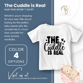 Para Bebê A charada é a camiseta do Real Baby Fine Jersey