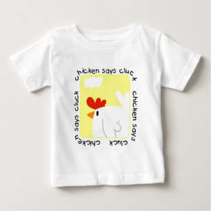 Para Bebê A galinha diz o camiseta e os presentes do Cluck