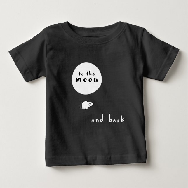 Para Bebê À lua e à camiseta moderna hipster (Frente)