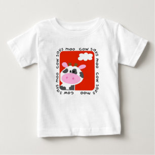 Para Bebê A vaca diz o camiseta e os presentes do MOO