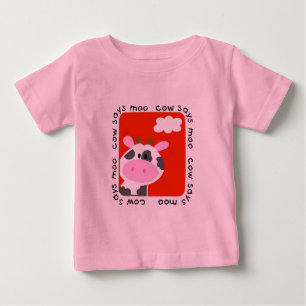 Para Bebê A vaca diz o camiseta e os presentes do MOO