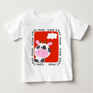 Para Bebê A vaca diz o camiseta e os presentes do MOO