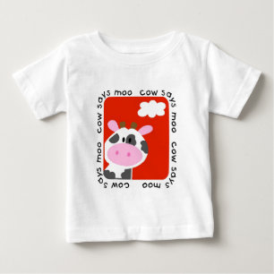 Para Bebê A vaca diz o camiseta e os presentes do MOO
