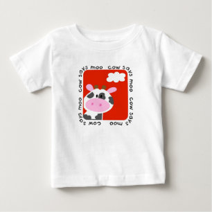 Para Bebê A vaca diz o camiseta e os presentes do MOO