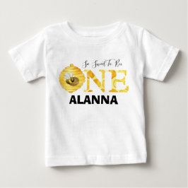 Para Bebê Abelha Tão Doce De Ser A Primeira Camiseta Do Dia 