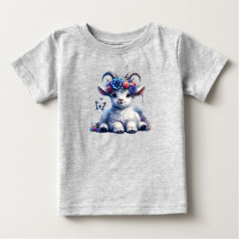 Para Bebê Adorável Camiseta Adorável De Cabra Toddler