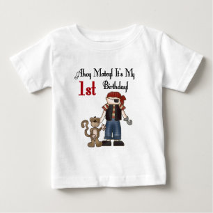 Para Bebê Ahoy camiseta e presentes do aniversário do pirat