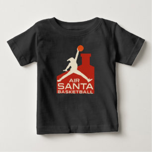 Para Bebê AIR SANTA – Camiseta engraçada de basquete de Nata