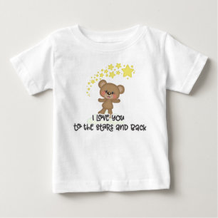 Para Bebê Amo-Te Às Estrelas E À Camiseta De Trás