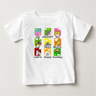 Para Bebê Animais no camiseta e nos presentes da parada