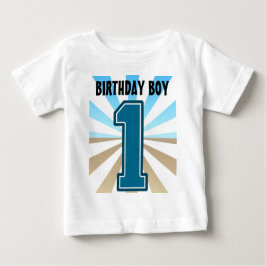 Para Bebê Aniversário, Grande Número Um, Primeira Camiseta B