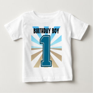 Para Bebê Aniversário, Grande Número Um, Primeira Camiseta B