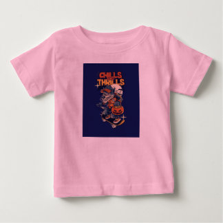 Para Bebê Arrepios e Emoções Camiseta de skate Halloween Lob