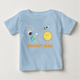 Para Bebê Astronauta de Foguete de Camiseta do Aniversário d