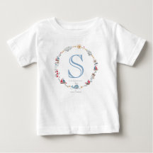 Baleia do Mar Monograma | Baby Boy | Camiseta
