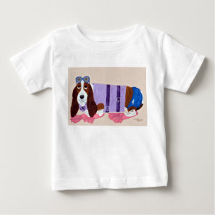 Para Bebê Basset Hound de Nadadeiras Camiseta