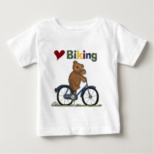 Para Bebê Bicicleta que azul eu amo Biking o camiseta e os