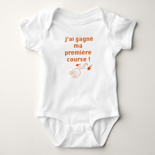 Para Bebê Body bébé : j'ai gagné ma première course (Frente)