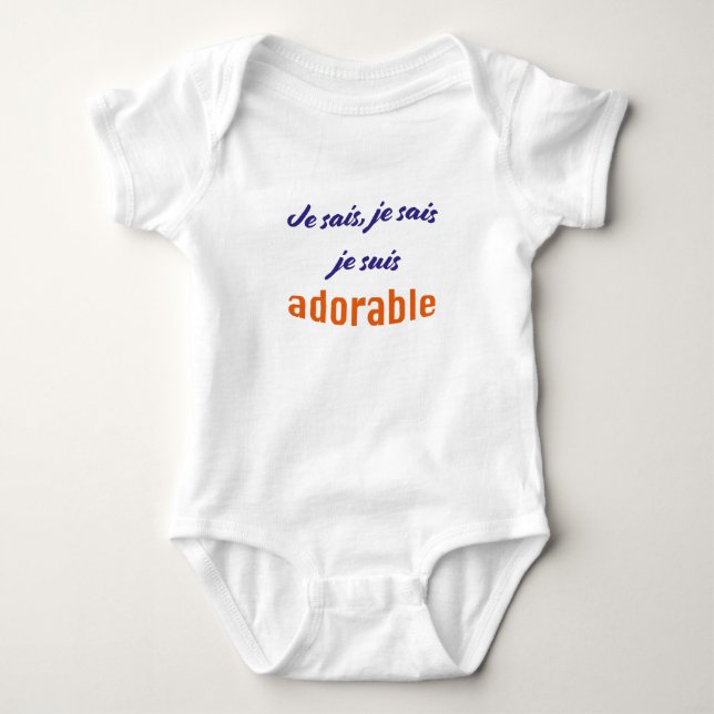 Para Bebê Body bébé : je suis adorable (Frente)