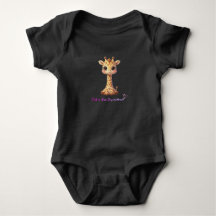 Body bébé noir girafe kawaii – Little Wild One