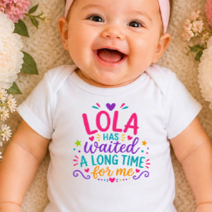 Para Bebê Body Bodysuit Colorido à Espera da Lola