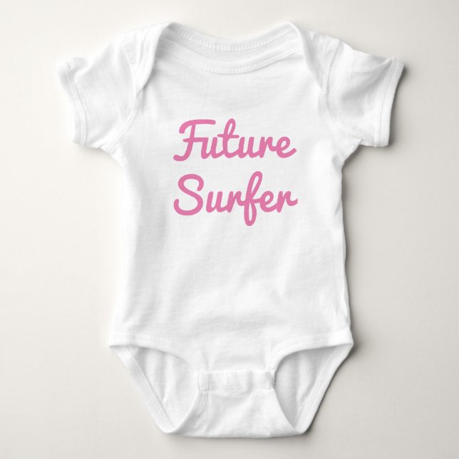 Para Bebê Body Bodysuit Futuro Surfista (Frente)