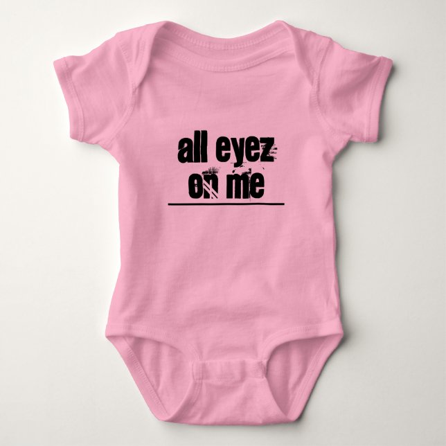 Para Bebê Body Bodysuit 'Tudo De Olho Em Mim Bebê' (Frente)