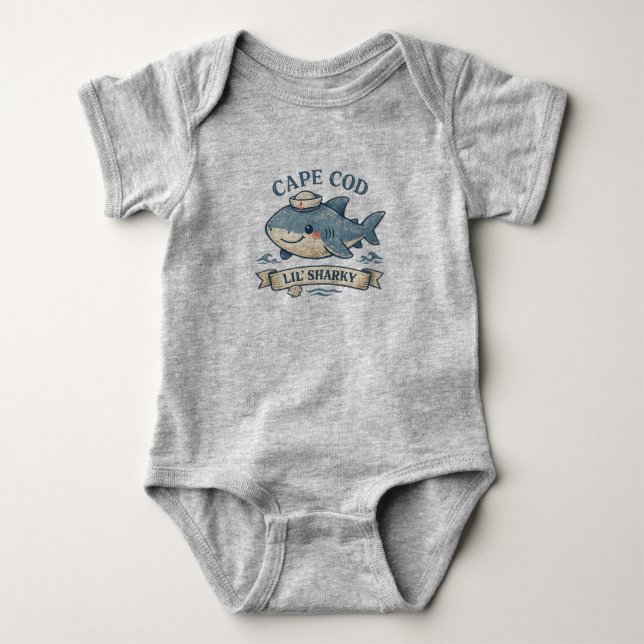 Para Bebê Body Cape Cod Lil’ Sharky Baby (Frente)